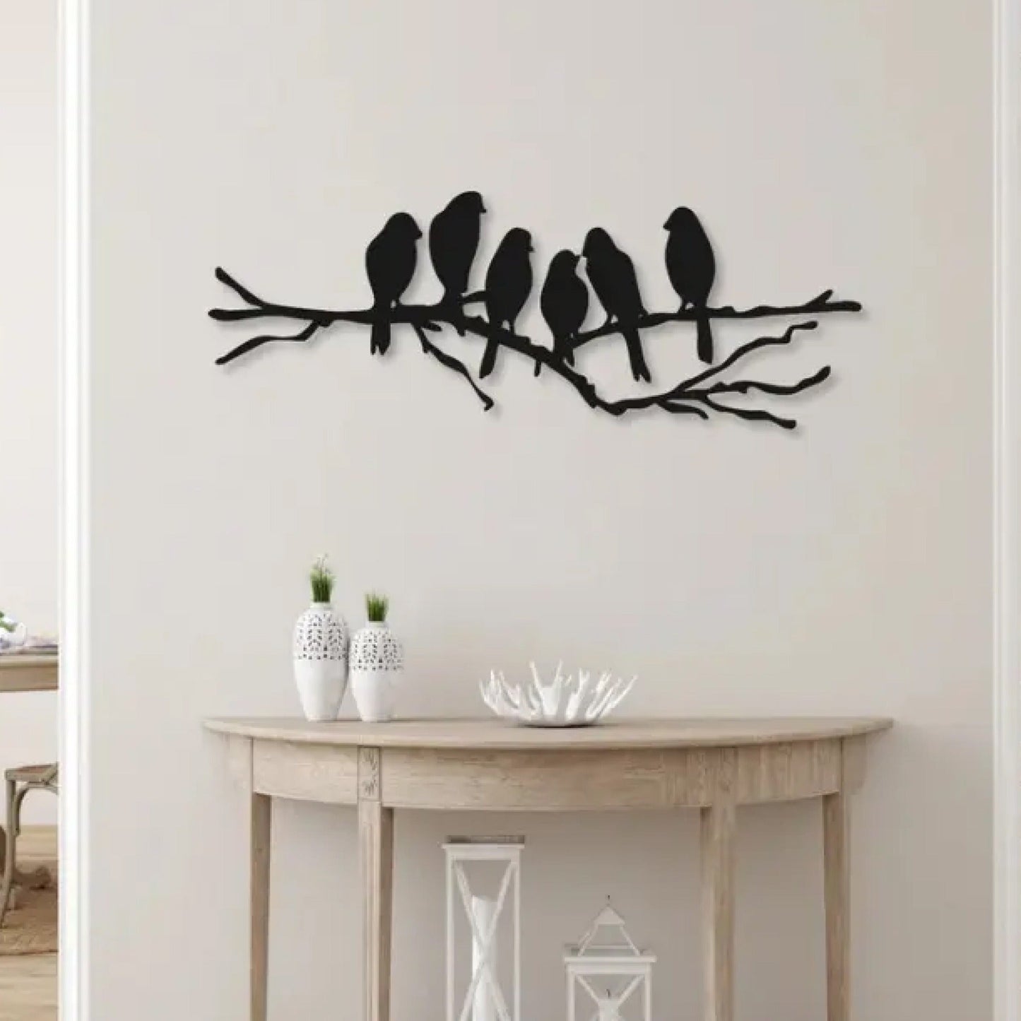Beautiful Birds on Branch Metal Artwork Wall Decor