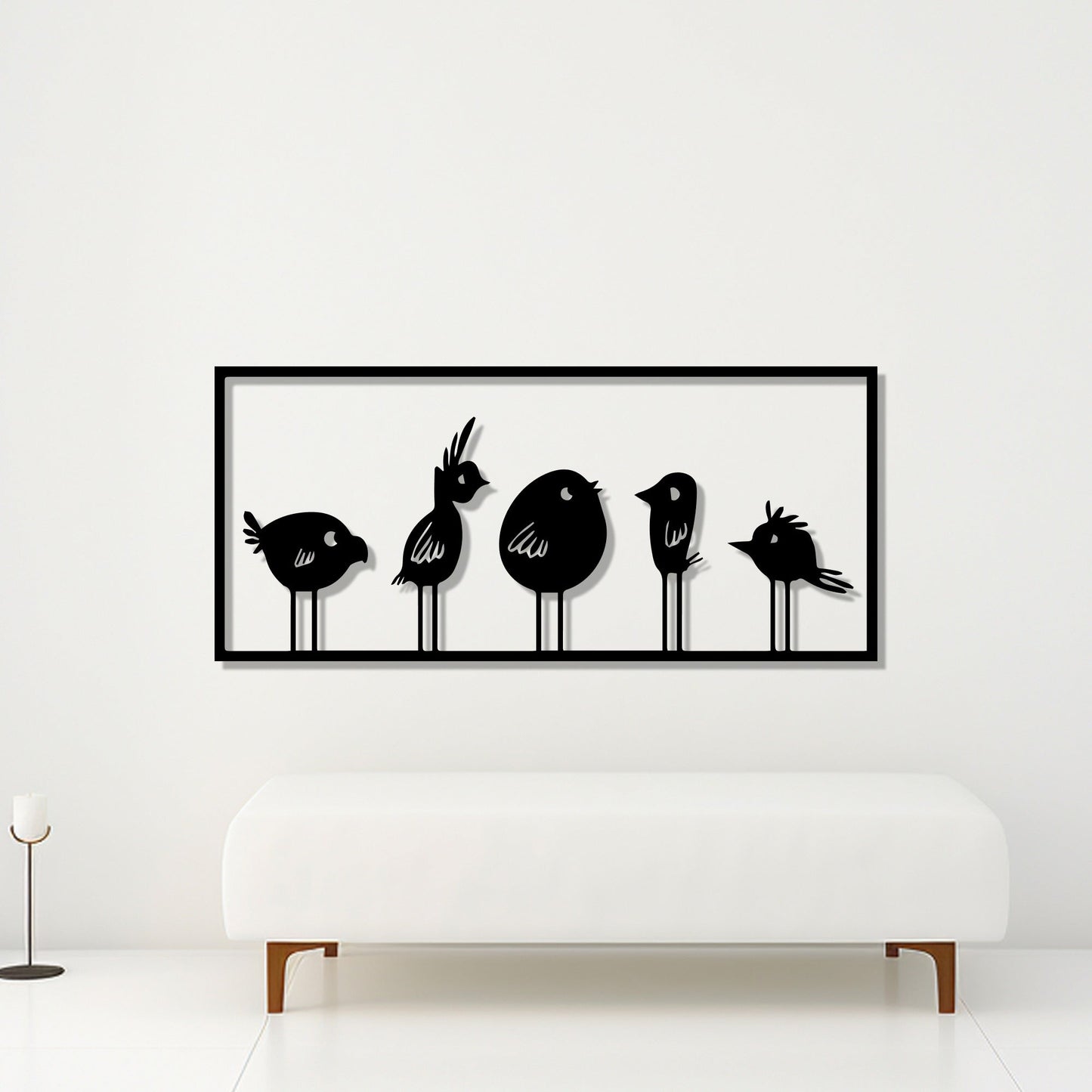Beautiful Modern Style Bird Art Metal Artwork Wall Decor