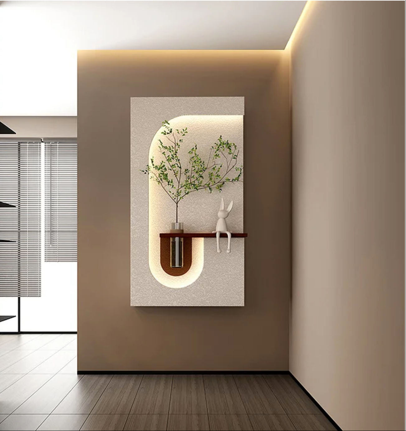 Elegant Decorative LED Light Wall Panel with Planter