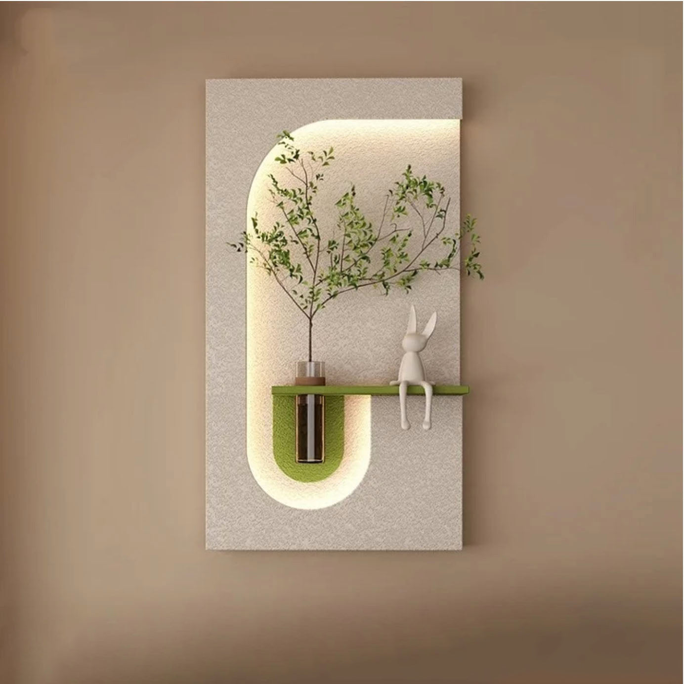 Elegant Decorative LED Light Wall Panel with Planter